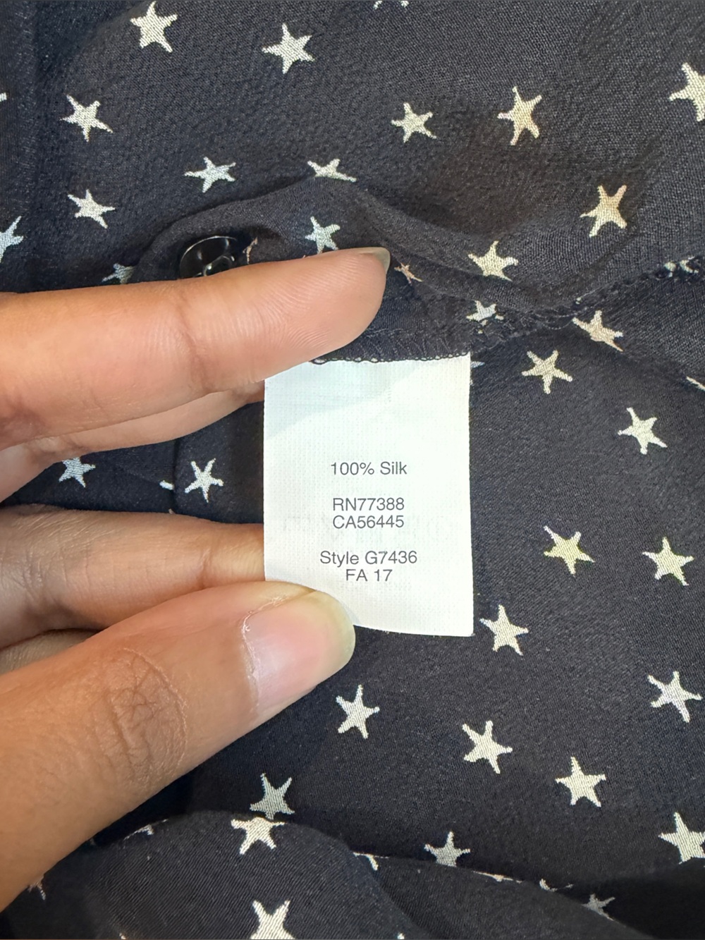 Madewell Silk Star Scatter Tie-Sleeve Top - Picture 7 of 7